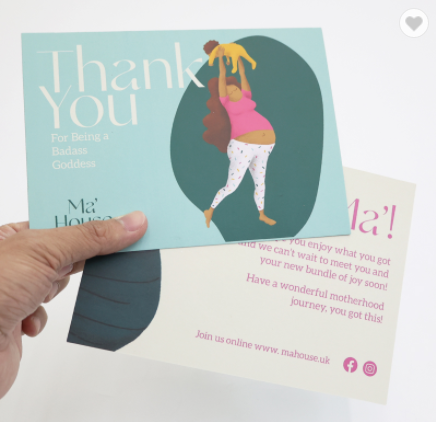 wholesale greeting thank you card for shopping post card to the customer / 3