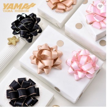 Yama Ribbon 9.5cm 10cm Width Wholesale Gold Edge Satin Ribbon Wrapping Decoration Star Gift Bows / 2