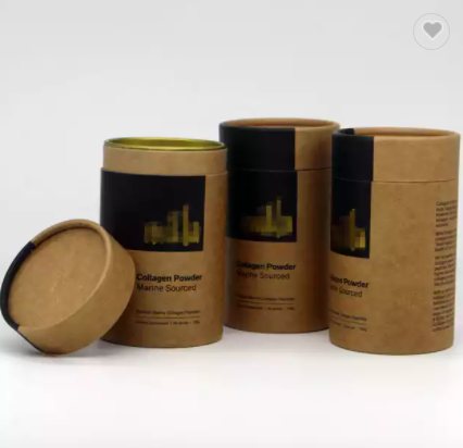 Empty Herbal Tea Paper Core Tubes Herbs Composite Cans Kraft Cylinder tube Packaging Canister with W / 3