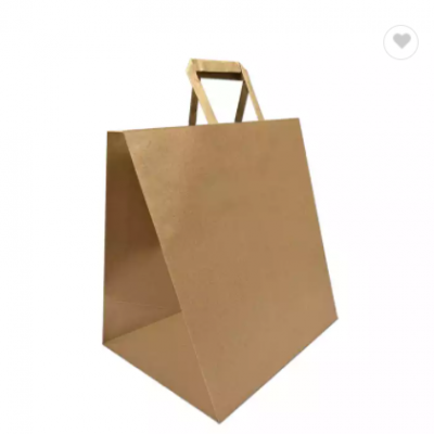 Kraft Paper Bags with Flat Handles 14x10x15.75 inches