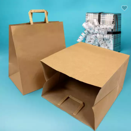 Kraft Paper Bags with Flat Handles 14x10x15.75 inches / 2