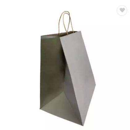 Grey Paper Bags with Twisted Handles 14x10x15.75 inches / 2