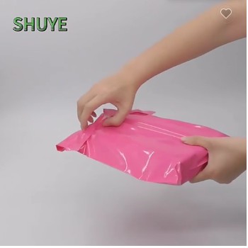 13x18'' Pink 212C Plastic Mailing Bags Recycled LDPE Mailing Bags Custom Color Plastic Mai / 3