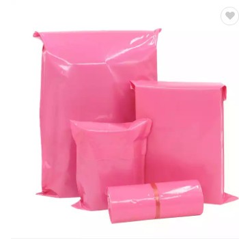 13x18'' Pink 212C Plastic Mailing Bags Recycled LDPE Mailing Bags Custom Color Plastic Mai / 2