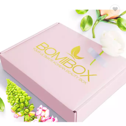 Wholesale Custom Two-sided Printing Pink Beauty Outer Packaging Corrugated Cardboard Box for Cosmeti / 1