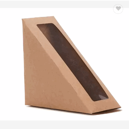 Easy to Assemble Brown Color 300 GSM Thickness Kraft Paper Sandwich Box | Customization Possible / 2