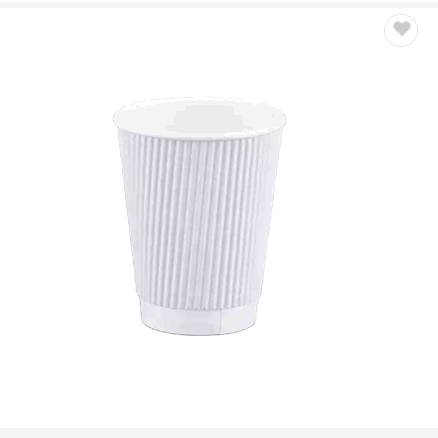 Direct Factory Supply Wholesale Selling White Ripple Wall 12 Oz Capacity Disposable Paper Cups for H / 2