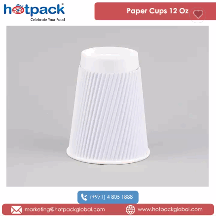 Direct Factory Supply Wholesale Selling White Ripple Wall 12 Oz Capacity Disposable Paper Cups for H / 4