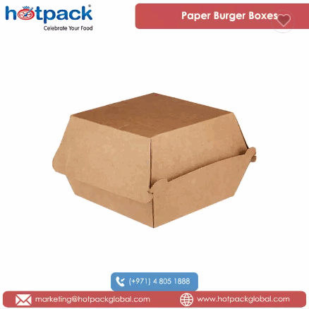 100% Recyclable Quality Takeaways Kraft Flute Material Made Paper Burger Boxes for Food Packaging at / 5