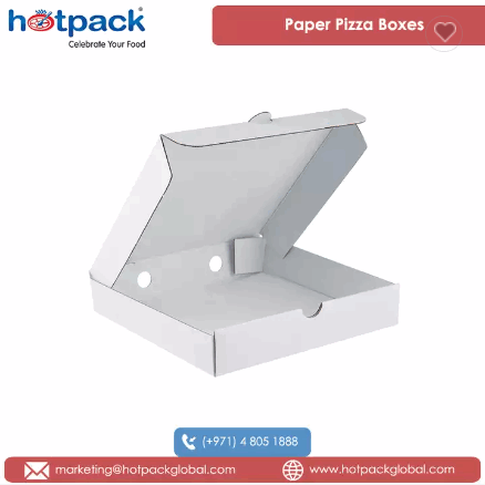 Professionals in Selling Takeaways Large Size White Color Recyclable Paper Pizza Boxes for Food Pack / 4