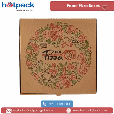 Global UAE Supplier Selling Custom Size Takeaways Recyclable Printed Paper Pizza Boxes for Food Pack / 2