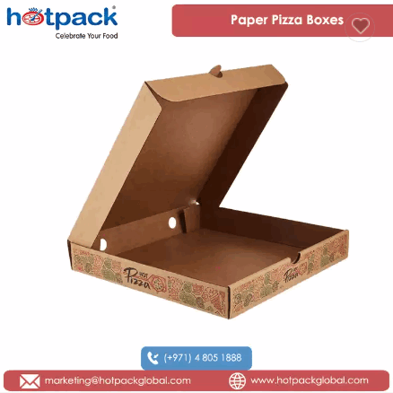 Global UAE Supplier Selling Custom Size Takeaways Recyclable Printed Paper Pizza Boxes for Food Pack / 3