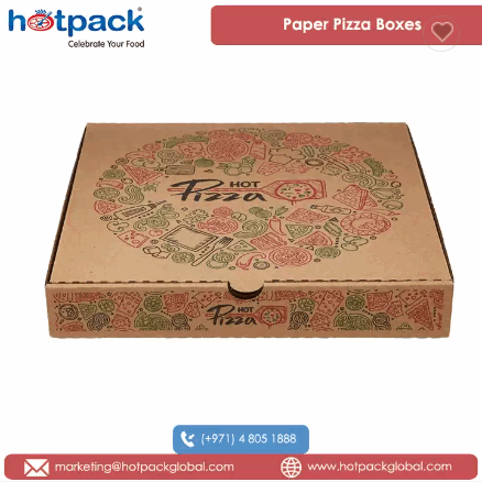 Global UAE Supplier Selling Custom Size Takeaways Recyclable Printed Paper Pizza Boxes for Food Pack / 5