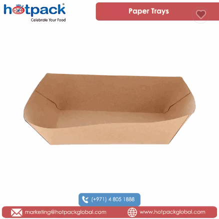 Recyclable Quality Large Size Kraft Paper Boat Trays FBB from UAE Origin for Food Packaging Dine-ins / 3