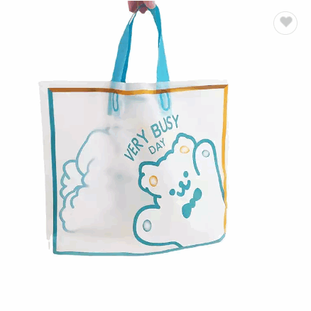 Eva Customized Portable Plastic Bag Frosted Translucent Portable Shopping Bag Gift Clothing Handbag / 3