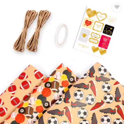 Explosive Models Vintage Wrapping Paper World Cup Football Party Theme Customised Wrapping Paper Who / 2