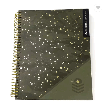 Custom Gold Spiral 2020-2021 A5 Weekly Daily Planner Notebook / 2