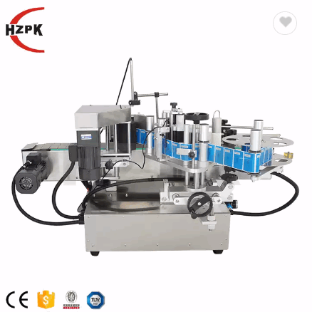 HZPK TRLM-120B transparent adhesive sticker jars cans bottles Tabletop Round Bottle Labeling Machine / 4