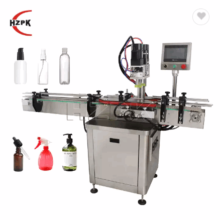 HZPK full automatic vial plastic bottle cap screwing machines for spray caps / 1