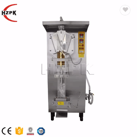 hzpk automatic juice bag liquid water sachet filler pouch vertical form fill seal packing machines / 2