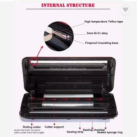 Powerful Suction Multi-function Household Vacuum Packaging Machine for Sea food/Meat/Dry Fish/Pork/B / 6