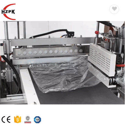 hzpk automatic bottles box carton textbook paper film heat sealing cutting thermal shrink tunnel wra / 4