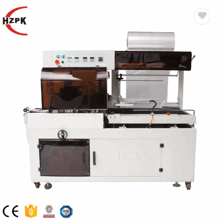 hzpk automatic bottles box carton textbook paper film heat sealing cutting thermal shrink tunnel wra / 3