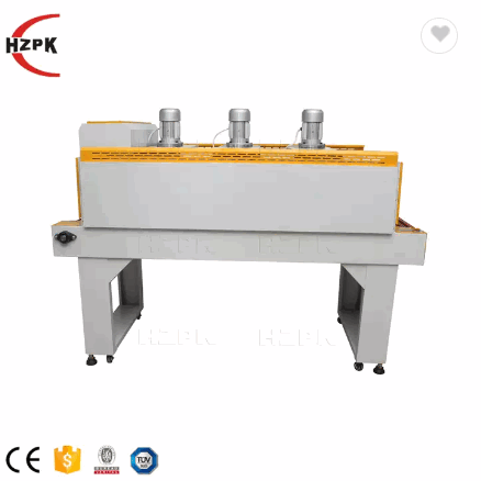 hzpk automatic bottles box carton textbook paper film heat sealing cutting thermal shrink tunnel wra / 2