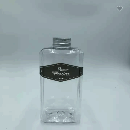 square plastic water bottle / 6