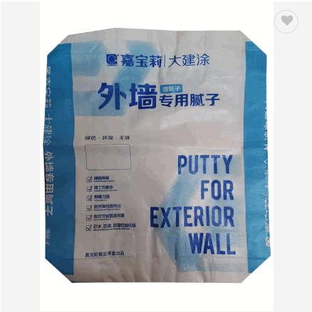 Factory price 25kg 50kg of waterproof moisture-proof putty powder bag pp valve pocket plastic packag / 6