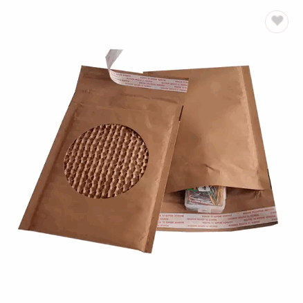 Custom Logo Recyclable Biodegradable Brown Expandable Mailer Paper Bag Honeycomb Express Courier Mai / 1