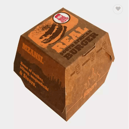 Burger Box Custom Printed Foldable Cardboard Hamburger Packaging Paper Burger Box / 2