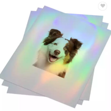 Holographic laser transparent rainbow waterproof quick-drying inkjet self-adhesive printing paper / 2