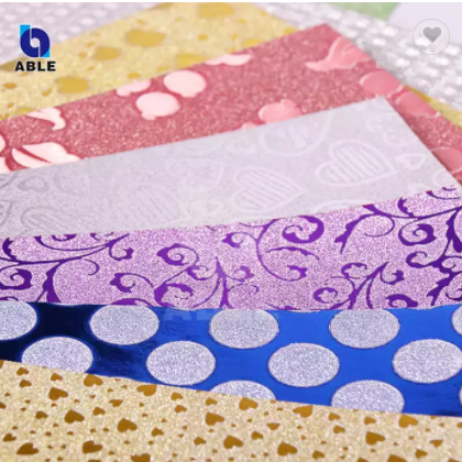 Colorful Multiple Pattern A4 Glitter Cardstock Paper for DIY Handcraft / 3