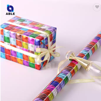 Wholesale Custom Holographic Reflective 3D Gift Wrapping Paper Gift Wrap / 3