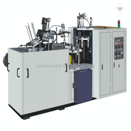 YIBO 850 Automatic Coffee Tea Paper Cup Forming Making Die Cutting Slotting Machine For Sale / 3