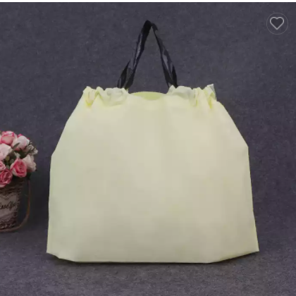 Pink Drawstring Bags/ Custom Matte PE Plastic Shopping Bag With Handle/Plastic Clothing Packaging Ba / 2