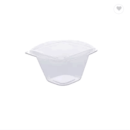 Disposable plastic salad bowl with lid / 3