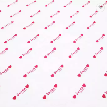 Custom Wax Paper Printed Pink Logo 22/23gsm Translucent Paper Packaging, Any Logo and Size / 2