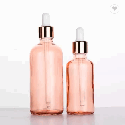 Cosmetic Olive essential oil 5ml 10ml 30ml 50ml 60ml 100ml serum rose gold glass dropper bottle / 3