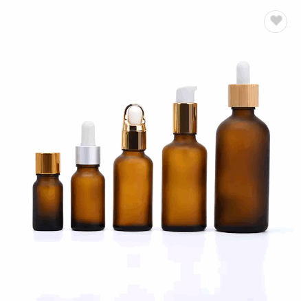 Wholesale 5ml 10ml 15ml 20ml 30ml 50ml 100ml amber glass essential oil bottle with dropper / 2