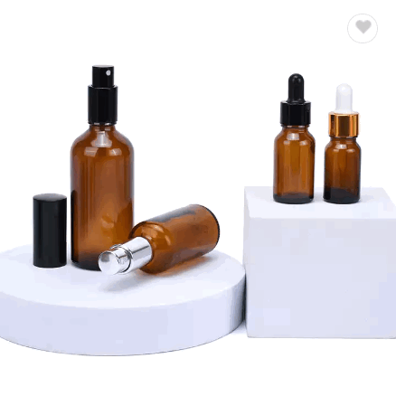 Wholesale 5ml 10ml 15ml 20ml 30ml 50ml 100ml amber glass essential oil bottle with dropper / 4