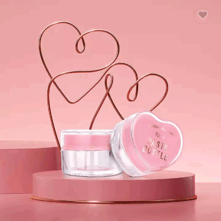 Luxury 5g 10g Cosmetic Plastic Acrylic Cream Jar with Pink Gold Screw Lids for Acrylic Powder Jars / 2