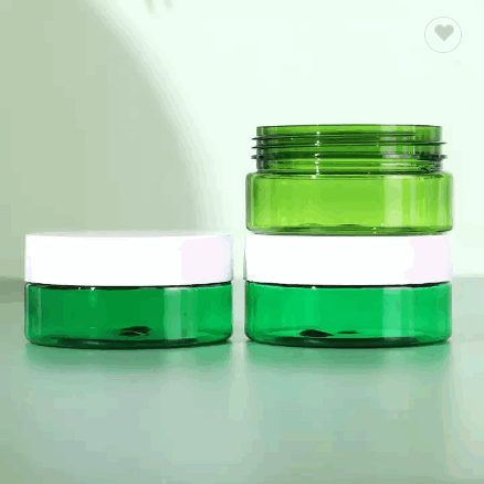 Sustainable Recycled Post-consumer PRC PET Plastic Jars PET Cosmetic Jar For Face Cream CC Cream / 3