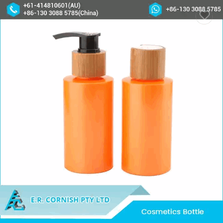 Biodegradable Packaging Empty PLA Plastic Cosmetics Bottle with Bamboo Pump / 6