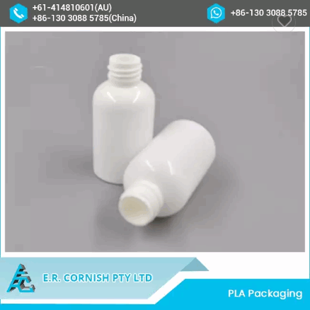 Factory Direct Biodegradable PLA Plastic Medical Spray Bottle With Bamboo Collar / 3