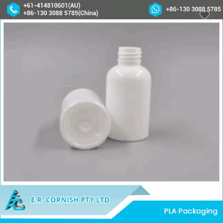 Factory Direct Biodegradable PLA Plastic Medical Spray Bottle With Bamboo Collar / 4