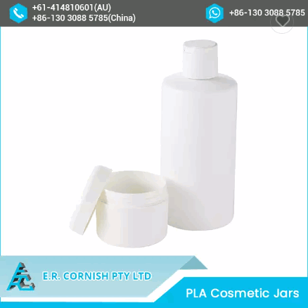 400ml Empty PLA Biodegradable Cosmetic Packaging Plastic Bottle With Press Cap / 2