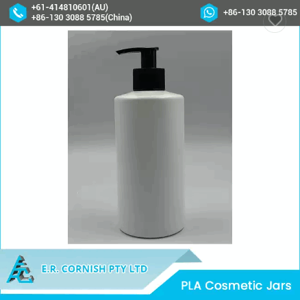 400ml Empty PLA Biodegradable Cosmetic Packaging Plastic Bottle With Press Cap / 6