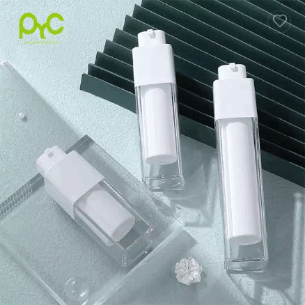 Factory Direct White Square Travel Size Spray Bottle Transparent Plastic Bottle Empty Lotion Bottles / 6